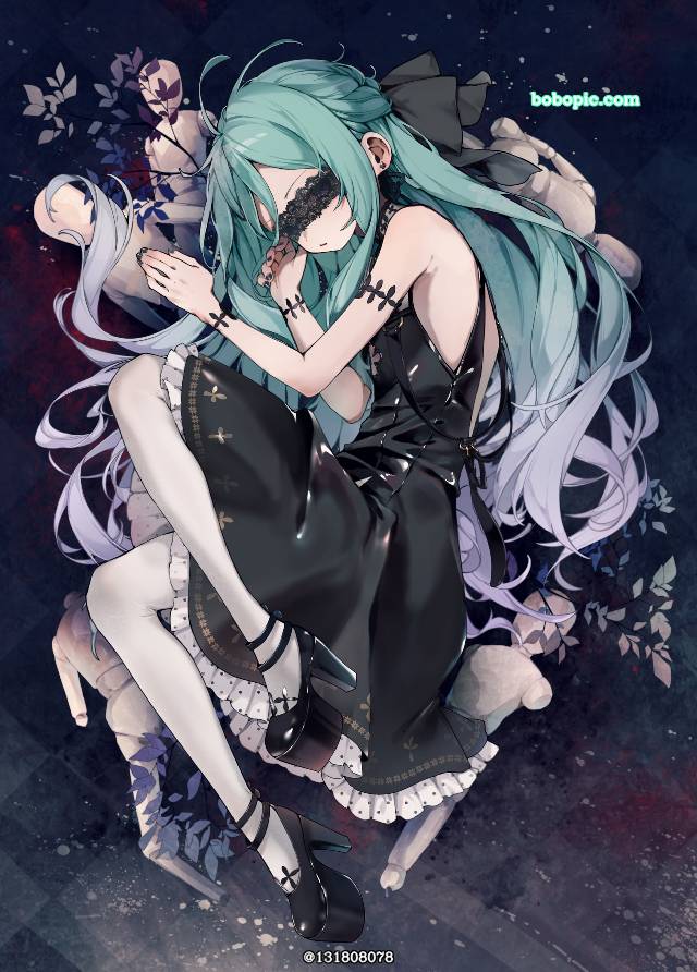 原创, 萝莉, young girl, green hair