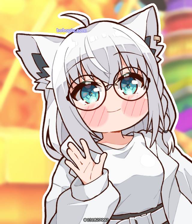 Hololive, 白上吹雪, 虚拟主播, 眼镜娘, Virtual YouTuber 1000+ bookmarks, 兽耳