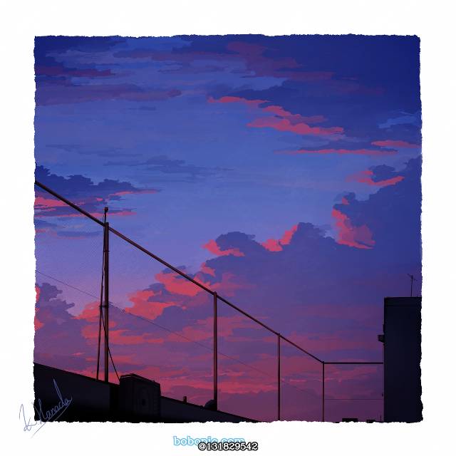 原创, sky, 夕阳