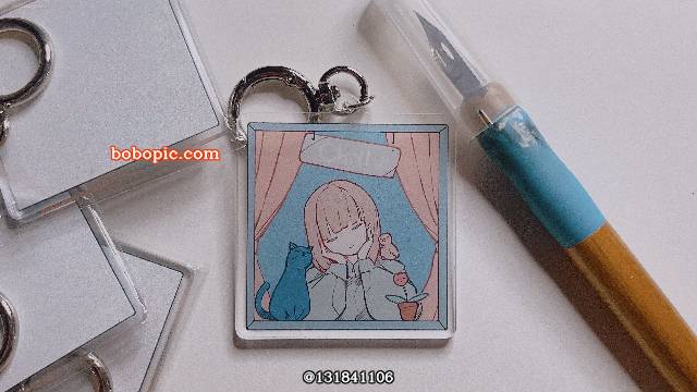 原创, 插画, cat, 礼物, acrylic keychain