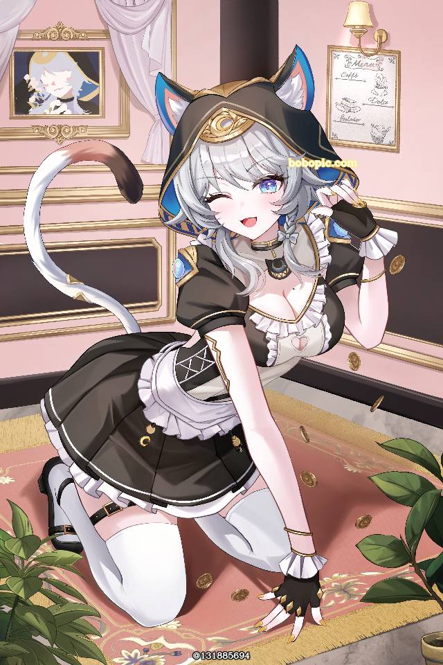 女孩子, 赛飞儿, 崩坏：星穹铁道, cat ears, 女仆, 抛媚眼, 胸痣, 崩坏：星穹铁道1000收藏