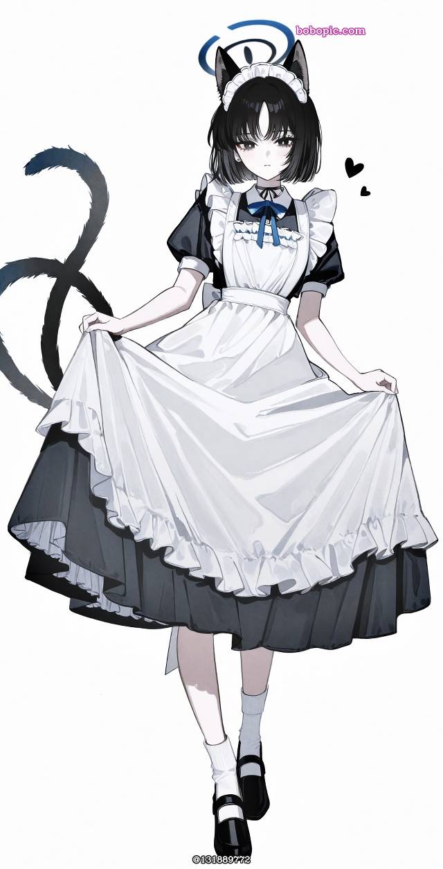 碧蓝档案, Kiryuu Kikyou, AI 画作, 女仆
