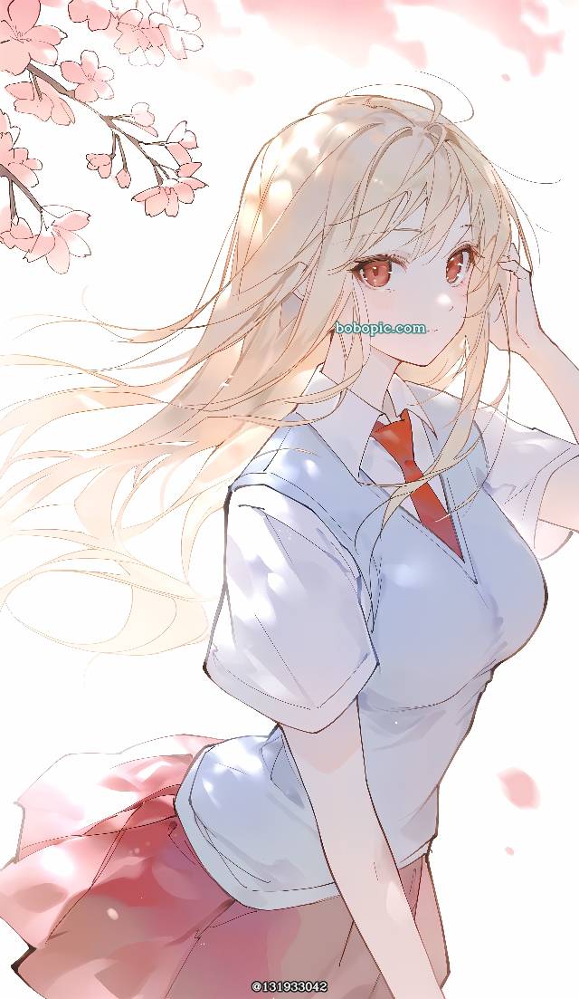 一张樱花,椎名真白,樱花庄的宠物女孩,西子妆绘画图片