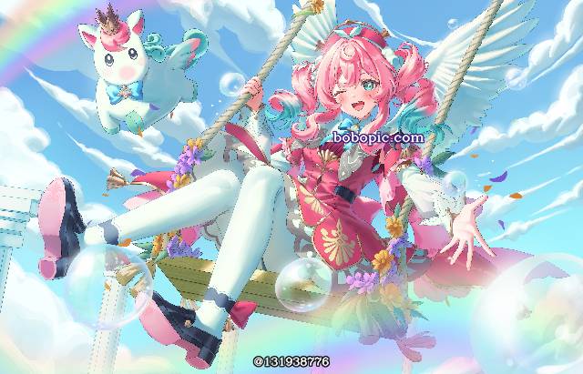 Honkai: Star Rail, 崩坏：星穹铁道, Honkai: Star Rail, 风堇, 粉色头发, 女孩子, Peach hair & green eyes, 双马尾