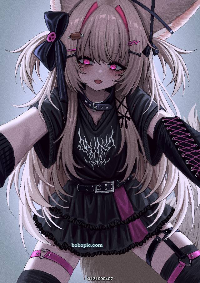 女孩子, gothic, 项圈