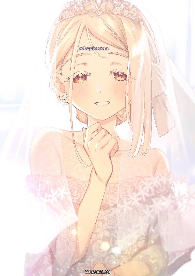 婚纱,学园偶像大师,脸红,金发图片