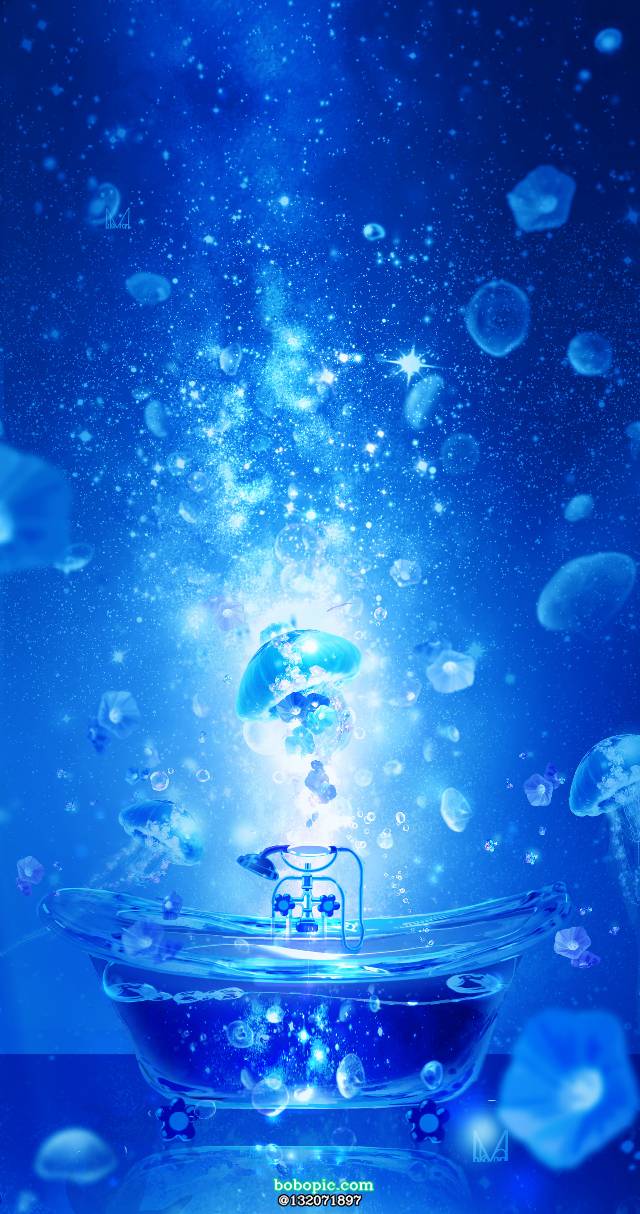 风景, 原创, 水母, zodiac signs, bathtub, starry sky, star, 原创, 壁纸