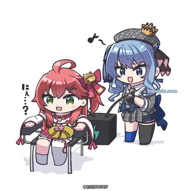 Hololive, Hoshimachi Suisei fanart, 樱巫女, Suisei Hoshimachi, electric chair, Virtual Youtuber 100+ bookmarks