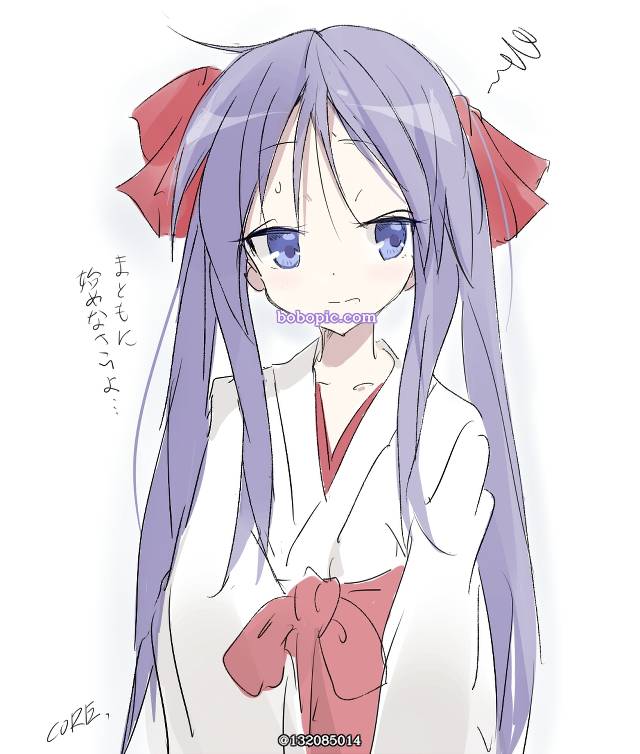 幸运星, 柊镜, miko, 女孩子, young girl, 双马尾, 涂鸦