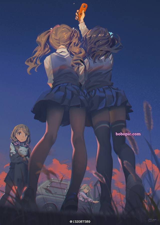 An Kiriyama, Satsuki Amamiya, 背影, 1000users加入书籤