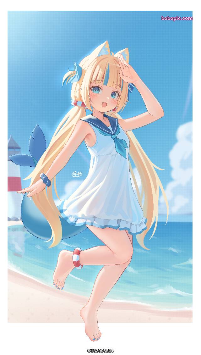 cat ears, 脚指, Virtual Youtuber 100+ bookmarks, 腋下