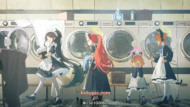 碧蓝档案, Blue Archive, Alice Tendou, Saiba Midori, Saiba Momoi, Hanaoka Yuzu, 女仆