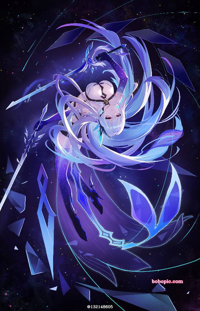 Genshin Impact, doujin, illustration, large breasts, 丝柯克（原神）
