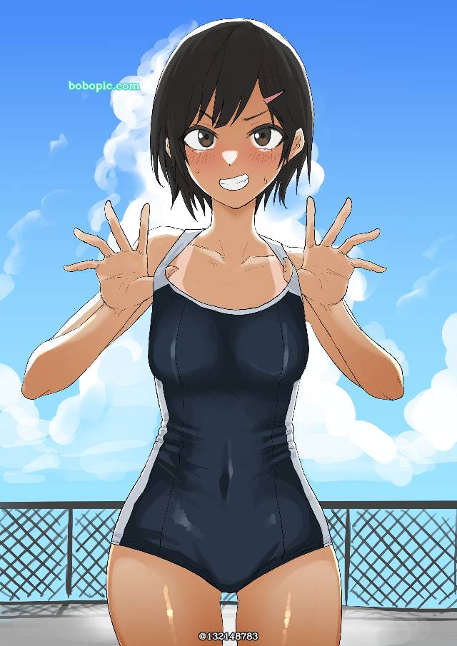 原创, 女孩子, 学生泳衣