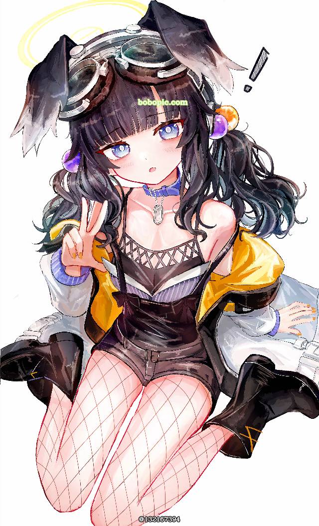 碧蓝档案, Nekozuka Hibiki, 网袜, 大腿, 双马尾, sickness, 兽耳