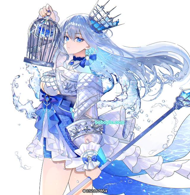 女孩子, 原创, young girl, 原创, 蓝, water