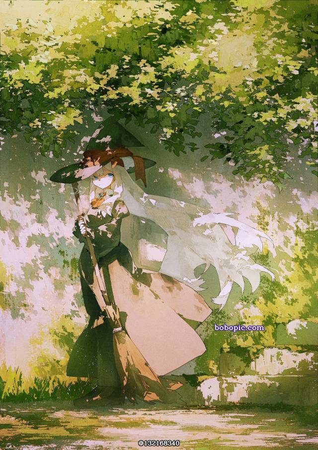 原创, 女孩子, sunlight through trees, witch