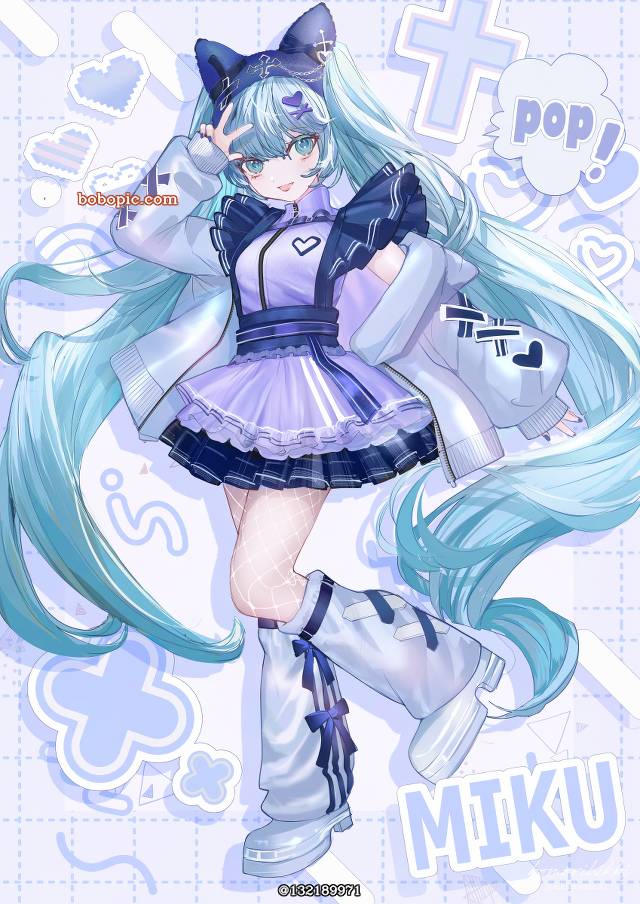 初音未来, 女孩子, Hatsune Miku, 亚文化, cute, VOCALOID 100收藏