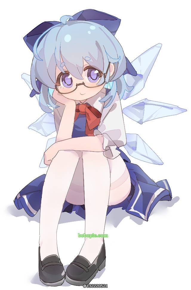 女孩子, 魅惑的大腿, 东方, 东方Project, 琪露诺, Touhou Project 100+ bookmarks, 白裤袜