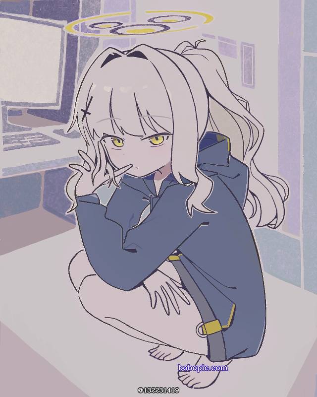 一张小钩晴,蔚蓝档案绘画图片