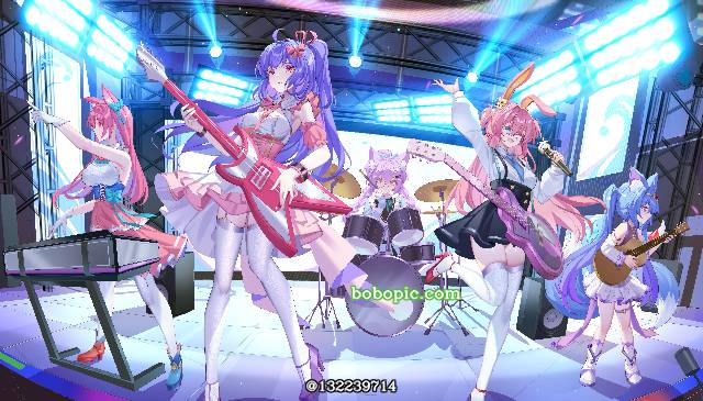 band, 商业绘图, yuri, 白裤袜, high heel