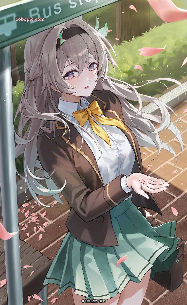 崩坏：星穹铁道, 萤, school uniform, 流萤（星穹铁道）, 崩坏：星穹铁道500收藏