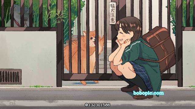 原创, 插画, 原创, 女孩子, dog and girl, 狗