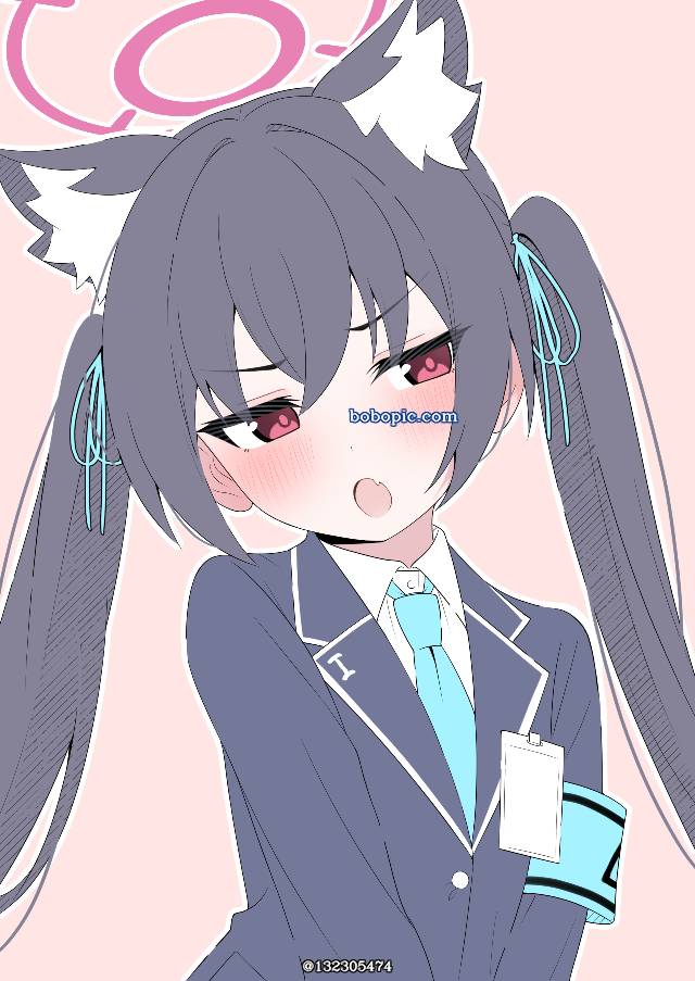 碧蓝档案, Kuromi Serika, 女孩子, cat ears, 双马尾