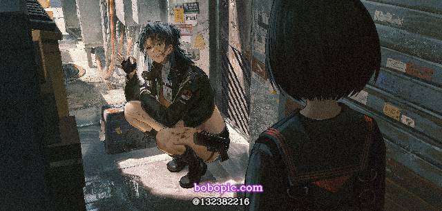 original works, 女孩子, young girl, scenery, illustration