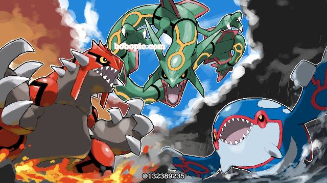 精灵宝可梦, Groudon, Rayquaza, Kyogre