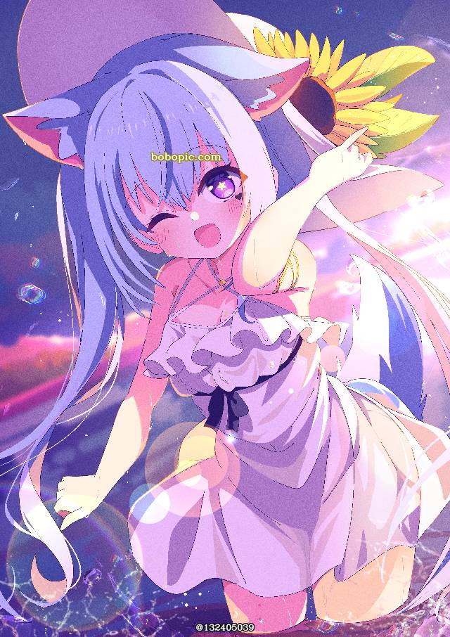 女孩子, young girl, 夕阳
