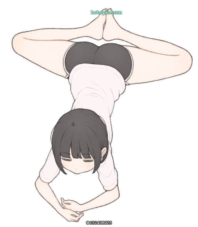 原创, 我家孩子, stretch, 开腿, 赤脚, 大腿, 热裤