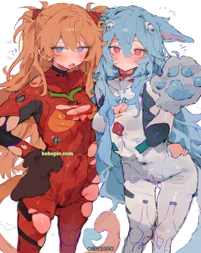新世纪福音战士, 式波·明日香·兰格雷, 绫波丽, cat ears