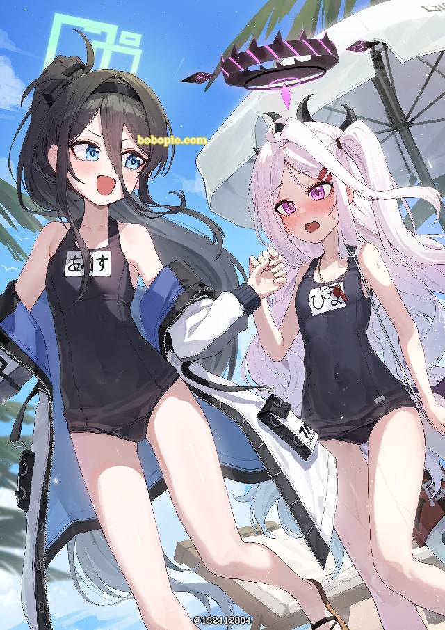 碧蓝档案, Sorasaki Hina, Alice Tendou, 泳装, 女孩子