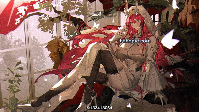 Arknights, 明日方舟, older girl, large breasts, 黑丝袜, Ascalon, 阿斯卡纶（明日方舟）, horned girl