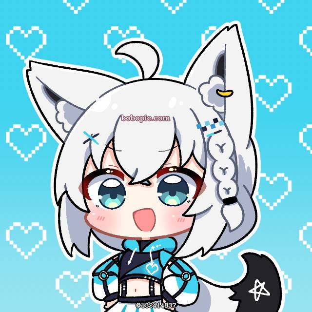 白上吹雪, Hololive, 虚拟主播, 白上吹雪同人, SD角色, Q版, Virtual Youtuber 100+ bookmarks