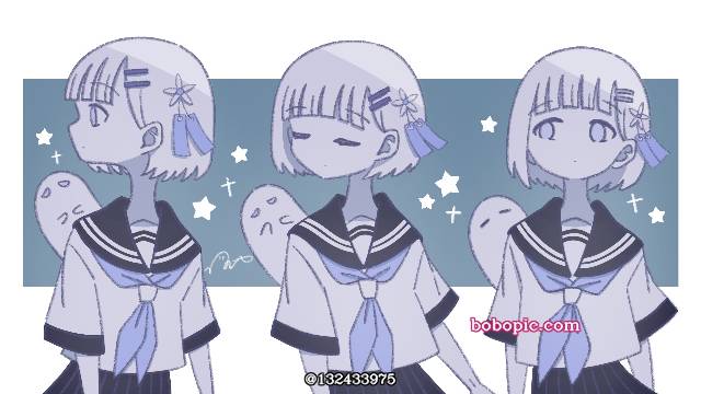tanabata, ghost, 水手服, 原创