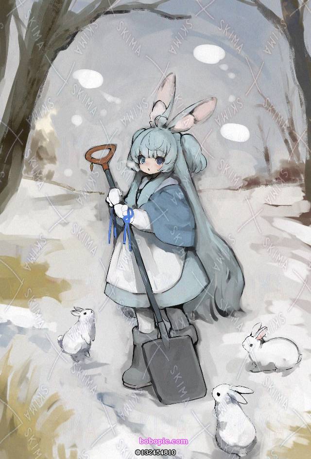 女孩子, 兔子, 兽耳