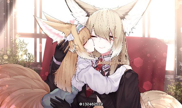 Arknights, 明日方舟, 忍冬（明日方舟）, 铃兰（明日方舟）, 女孩子, 母女, cheek kiss