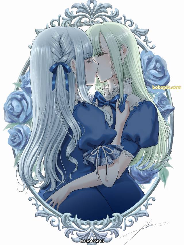 Mutsu Wakaba, Sakiko Togawa, Mutsumi/Sakiko, yuri, lesbian kiss