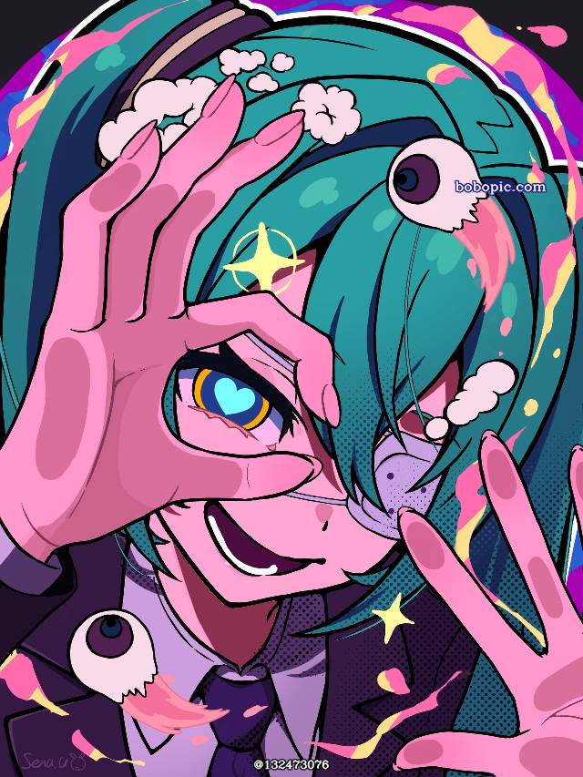 初音未来, Vocaloid, vocaloid, V家曲, 眼睛爱心, 透过玻璃