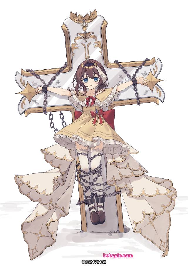束缚, 紧缚, young girl, 白裤袜, 女孩子, 磔刑