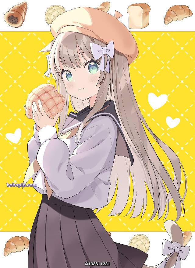 原创, 水手服, 兽耳, uniform, tail with ribbon