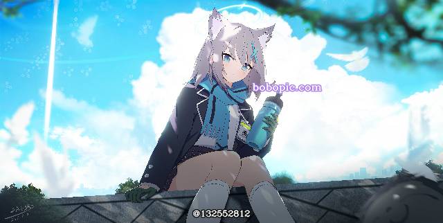 Sunaookami Shiroko, 女孩子, doujin, 碧蓝档案, 美, illustration