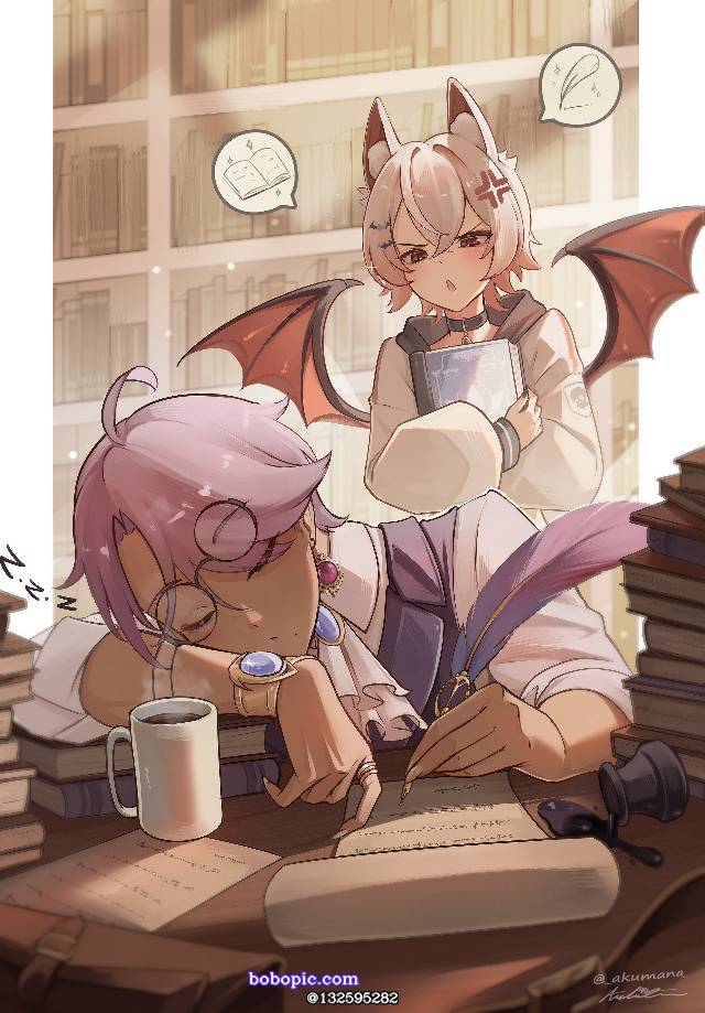 sleep, 咖啡, 图书馆, bookshelf, book, 羽翼, cat ears