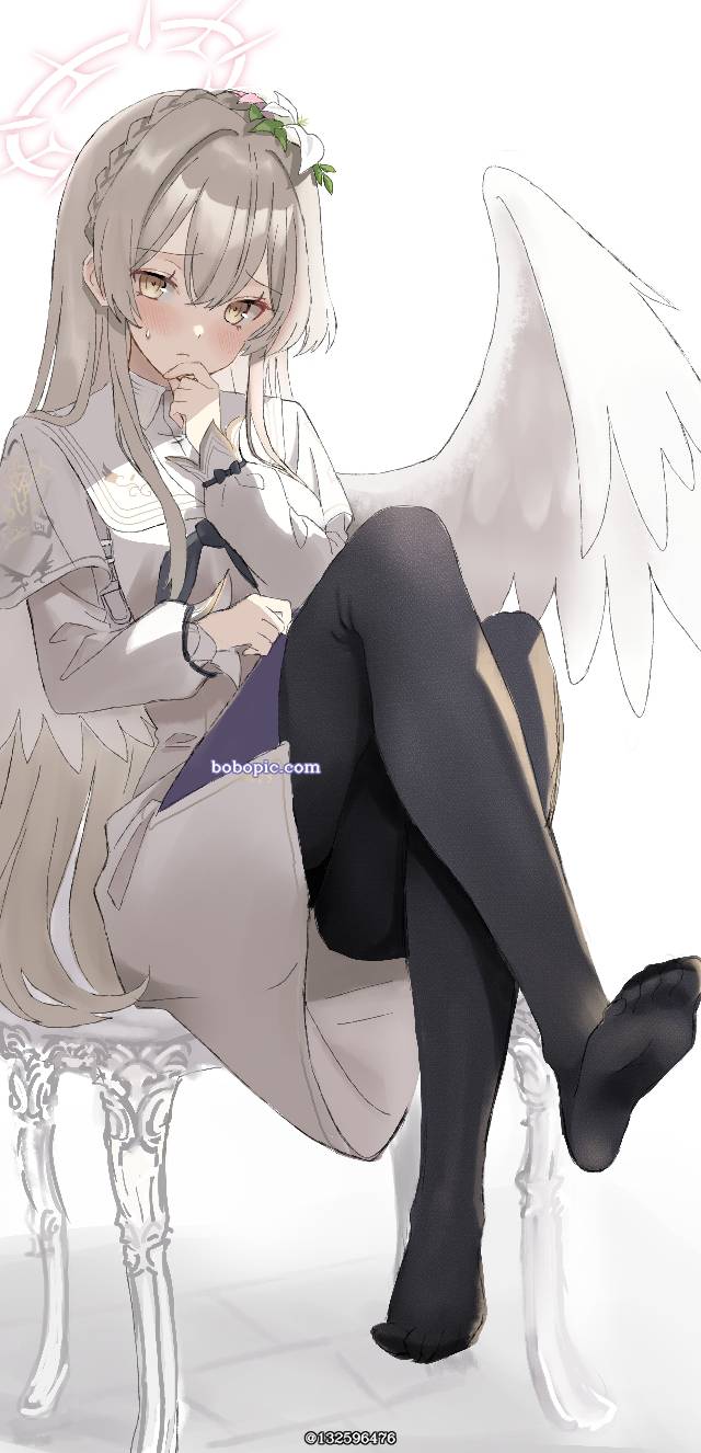 碧蓝档案, Nagisa Kirifuji, 脚底, 裤袜, 黑丝袜, 羽翼