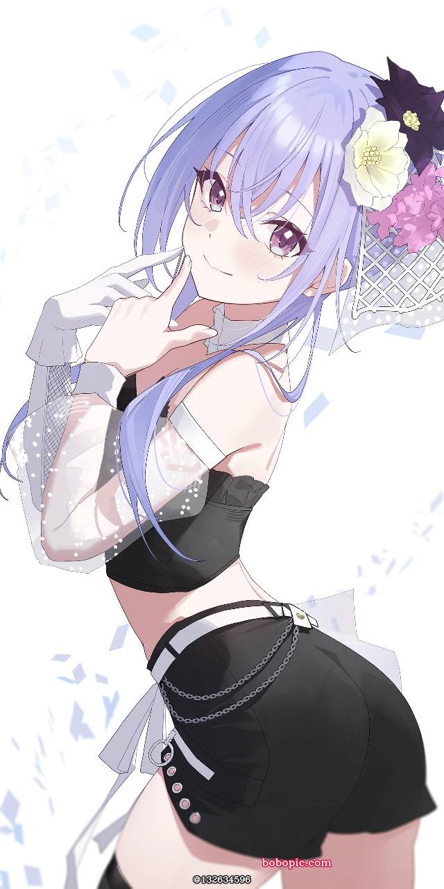 Hana Suzuki, smile, 臀部, 偶像大师 闪耀色彩, purple hair