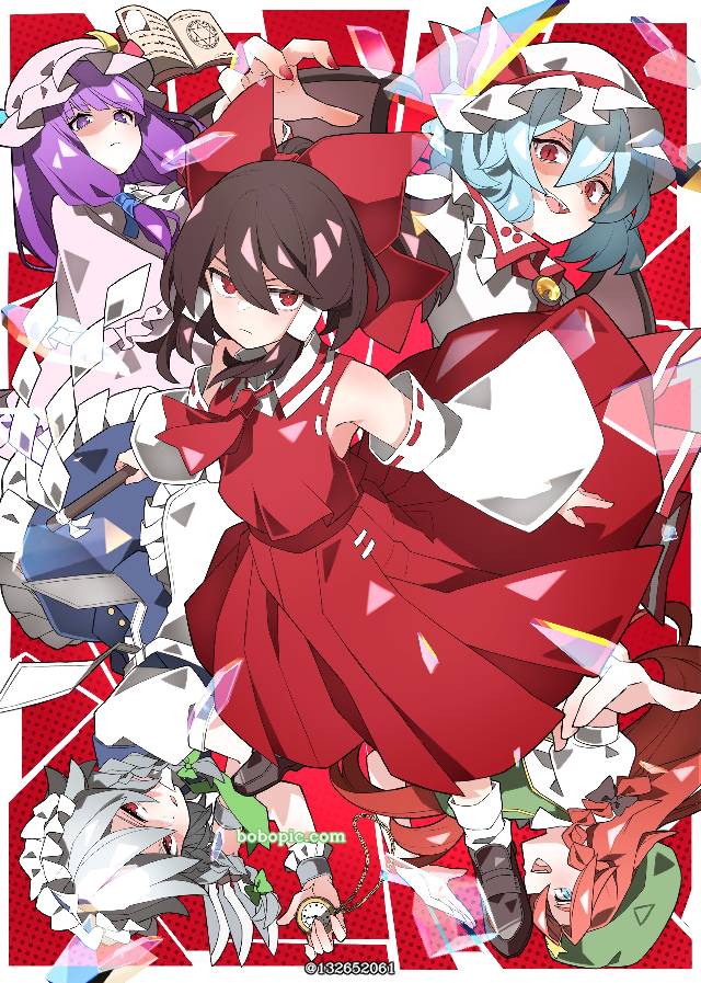 东方, 东方Project, 博丽灵梦, 蕾米莉亚·斯卡蕾特, sakuya izayoi, 红美铃, 帕秋莉·诺蕾姬, 东方红魔乡, Touhou Project 100+ bookmarks