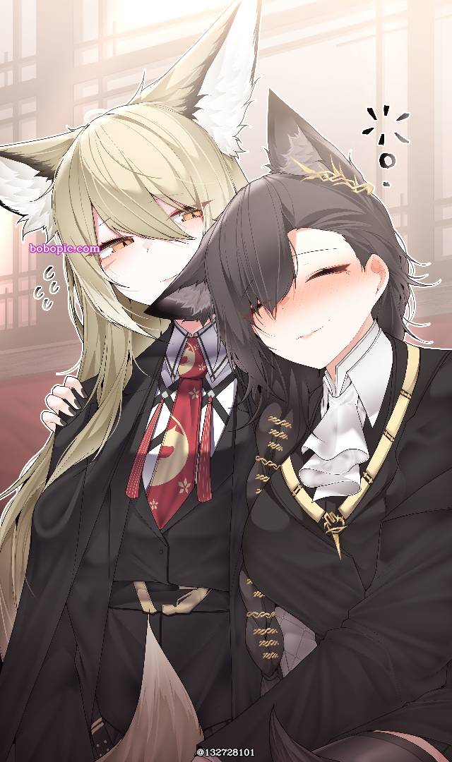 Arknights, 明日方舟, 忍冬（明日方舟）, 斥罪（明日方舟）, yuri, drunk, 兽耳