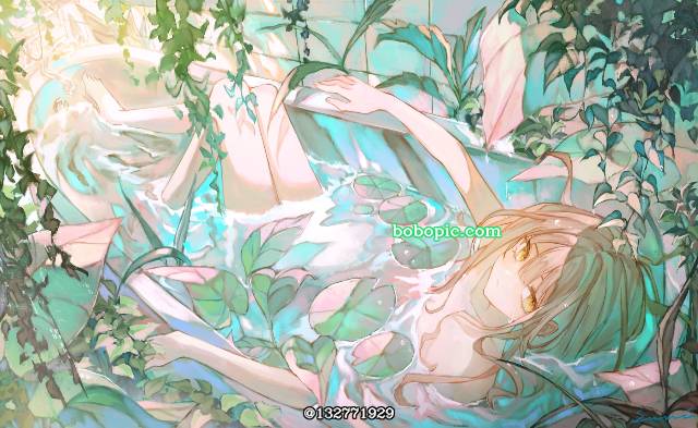 原创, 女孩子, 插画, plant